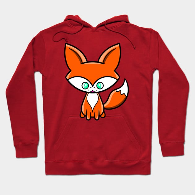 Cute Fox Hoodie by RD Doodles